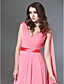  Chiffon Sheath/Column V-neck Floor-length Evening Dress inspired by Rebecca Hall Violante Placido