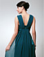  Sheath/Column V-neck Floor-length Chiffon Stretch Satin Bridesmaid/Evening Dress