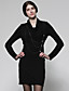  TS Chain Cowl Collar Long Sleeve Dress