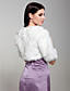 3/4-length manga de chaqueta de piel falsa de boda nupcial / envoltura (0498-2072)