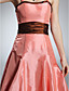  A-line Spaghetti Straps Knee-Length Taffeta Bridesmaid/Wedding Party Dress