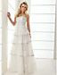  a-line senza spalline livelli pavimento-lunghezza abito da sposa di chiffon