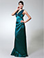  Sheath/Column V-neck Floor-length Chiffon Stretch Satin Bridesmaid/Evening Dress