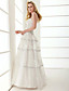  a-line senza spalline livelli pavimento-lunghezza abito da sposa di chiffon