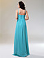  Sheath/ Column Halter Floor-length Chiffon Matte Satin Evening Dress