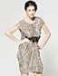  ts backless leopard kap kraag jurk