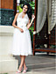  Empire Halter Knee-length Tulle Wedding Dress