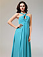  Sheath/ Column Halter Floor-length Chiffon Matte Satin Evening Dress