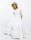  A-line Jewel Floor-length Taffeta Flower Girl Dress