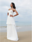  uma linha-namorada de varredura / escova treinar vestido de noiva chiffon
