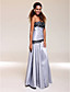  A-line Strapless Sleeveless Floor-length Taffeta Prom Dress