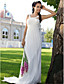  Sheath/ Column Straps Sweep/ Brush Train Chiffon Wedding Dress