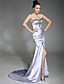  Stretch Satin Sheath/Column Sweetheart Sweep/Brush Train Evening Dress Inspired By Blake Lively
