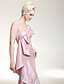  Taffeta Mermaid One Shoulder Court Train Evening Dress inspired by Lea Michele at Golden Globe Award