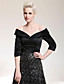  A-line V-neck Court Train Satin And Sequined Evening Dress inspired by Oprah Winfrey at the 83rd Oscar