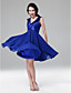  Chiffon A-line V-neck Short/ Mini Cocktail Dress inspired by Nina Dobrev