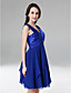  Chiffon A-line V-neck Short/ Mini Cocktail Dress inspired by Nina Dobrev