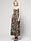  Mix animal print Maxi Dress
