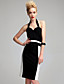  ts estilo vintage halter vaina bodycon vestido