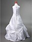  A-line Scoop Floor-length Taffeta Flower Girl Dress