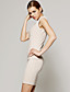  ts nudo piazza scollatura bodycon vestito