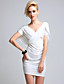  TS Gray Form Fitted Short Sleeve Dress Inspired by RUNWAY