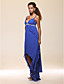  High Low Sheath/Column Spaghetti Straps Chiffon Evening Dress