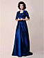 A-line Strapless Floor-length Side-Draped Taffeta Mother of the Bride Dress With A Wrap