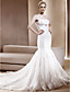  Gorgeous Trumpet/Mermaid Strapless Chapel Train Taffeta Wedding Dress