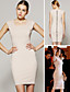  ts nudo piazza scollatura bodycon vestito