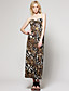  Mix animal print Maxi Dress
