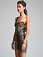  TS One-Shoulder Leopard Print Bodycon Dress