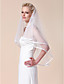  Two-tier Elbow Wedding Veil With Ribbon Edge