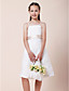  A-line Spaghetti Straps Knee-length Chiffon Junior Bridesmaid Dress