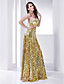  Sheath/Column  Strapless Floor-length Sequined Evening Dress