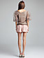  TS Nude Puff Sleeved Mesh Blouse