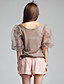  TS Nude Puff Sleeved Mesh Blouse