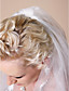  One-tier Fingertip Wedding Veils With Ribbon Edge