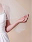  de un solo nivel del codo velos de la boda con borde de corte