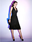  Sheath/Column Halter Knee-length Chiffon Cocktail Dress