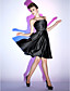 A-line Spaghetti Straps Knee-length Satin Cocktail Dress