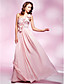  Sheath/Column One Shoulder Floor-length Chiffon And Stretch Satin Evening Dress