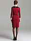  ts estilo vintage vestido justo de lapela (2 cores)