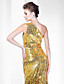  Sequined Trumpet/ Mermaid One Shoulder Sweep/ Brush Train Evening Dress inspired by Elizabeth Banks