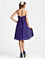  Sheath/ Column Sweetheart Knee-length Chiffon Bridesmaid Dress