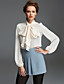  ts Vintage-Stil Fliege große Laterne Ärmel Bluse Shirt