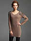  TS Hand-made Beaded V-neck Sweater Dress