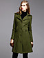 TS Olive Lapel Long Coat