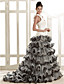  Gorgeous A-line One Shoulder Court Train Organza Wedding Dress