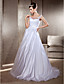  A-line Scoop Sweep/Brush Train Lace Tulle Wedding Dress
